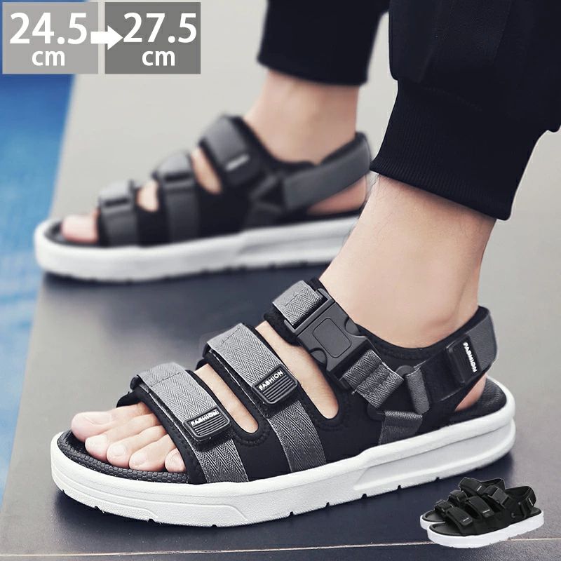 サンダル おしゃれ スポーツサンダル メンズ 厚底サンダル スポーツ サンダル メンズ 夏用 ビーチサンダル アウトドア 軽量 カジュアルシューズ 旅行 滑り止め 通気性 屈曲性 履きやすい おしゃれ 夏用 歩きやすい 通勤 通学 父の日 プレゼント(4)
