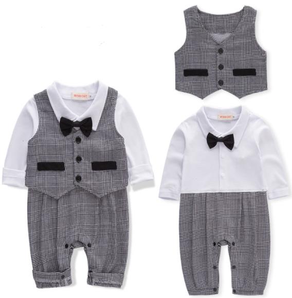 ■ ■ 商品詳細 ■ ■ ◆素材：コットン ◆セット内容：ロンパース＋ベスト ◆カラー：写真をご参考下さい ◆サイズ：（cm） 70：総丈51　バスト53 80：総丈55　バスト56 90：総丈59　バスト58 95：総丈63　バスト60 ◆※表記寸法と実寸値の多少の誤差はご容赦ください。 ■ ■ 注意事項 ■ ■ ●入荷・生産時期によっては、商品の色味、刺繍の形やデザイン、コサージュの色・形など多少異なる場合もございます。また、繊細な部分はほつれやすいので、ご購入の際はあらかじめご了承下さい。 ●ラメが付いている商品は、性質上ラメが取れやすくなっております。ご購入の際はあらかじめご了承下さい。 ●多少の破れ、引っ掻き傷があります。 ●縫製ずれが生じています。 ●縫製皺があります。 ●【糸ホツレ】【接着剤】【細かい汚れ】【輸送の際のシワ】などの点はご着用するのに問題がない許容範囲とさせて頂いております。 ●ページの閲覧環境によって、掲載写真と実際の商品の色合いが異なる場合があります。 ●モデルに小物を使う場合がございますが、商品に含まれませんのでご了承下さい。 ●製造過程・出荷過程の間に出来た細かなキズ・ヨゴレなど気付かない場合がございます。お店で購入するような完璧品をお求めの方・細かい部分まで気になさる方は、ご購入をご遠慮ください。 ●商品の仕様は、製造元の都合により予告なく変更することがあります。また、突然の欠品等で商品手配の遅れや手配ができない場合がございますので、ご了承ください。 ●一部商品はボタンの穴が開いていない場合もございますが、不良品ではございませんのでご了承ください。 ●土日祝祭日のご注文およびお問い合わせへの弊社からのご連絡は、翌営業日となります。 ●お届けした商品に不備がございましたら、お届け後7日以内にご連絡ください。早急に対応させていただきます。なお期日を過ぎた場合はお受け致しかねますので予めご了承ください。 ●海外製品のため、詳細タグなし ◆モニターの発色具合により実際の色と異なることがあります。