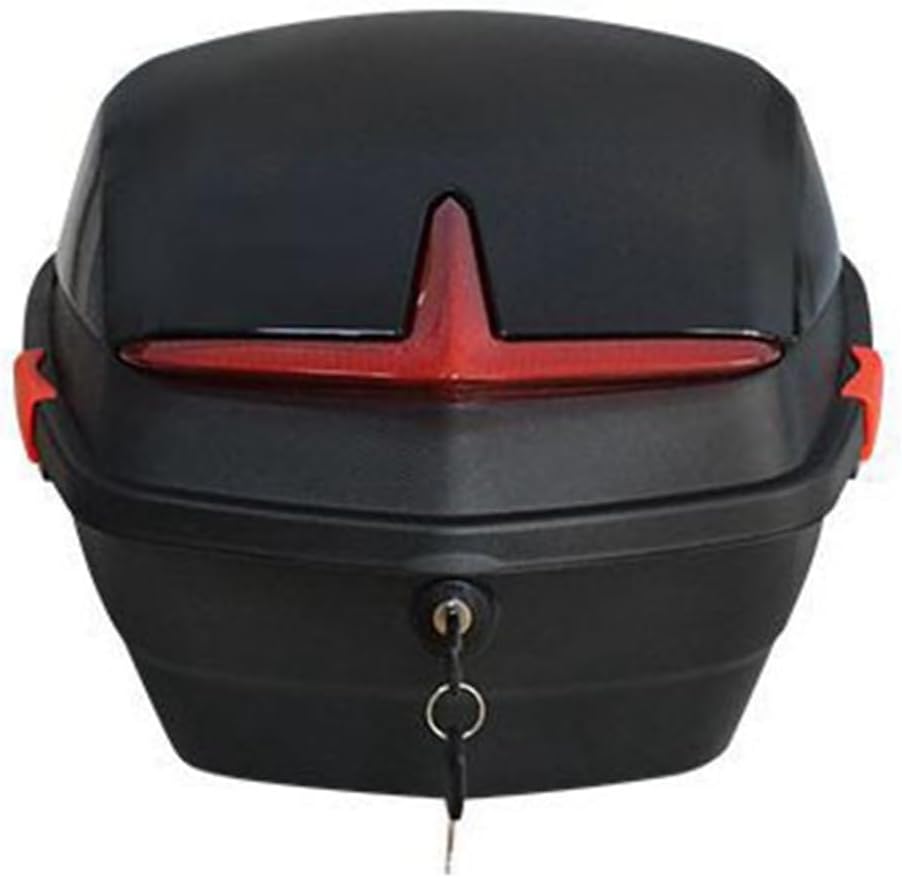 着脱可能式?原付? 防水 トップケース?バイクボックス?バイク用ボックス?収納?大容量?頑丈?耐衝撃 37cm×38cm×28cm リアボックス