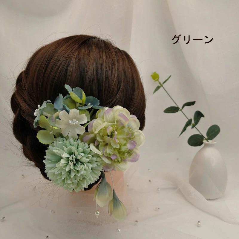 髪留め 浴衣 ヘアーアクセサリー コーデやすい 結婚式 和風 袴 つまみ細工 3点セット 二次会 大学 卒業式 髪飾り 七五三