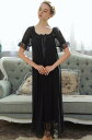 中袖 胸元 胸開 姫 韓国風 Uネック オフショルダー ワンピース 膝 宮廷 ロングスカート 解禁シャツ 寝巻きネグリジェ セクシー