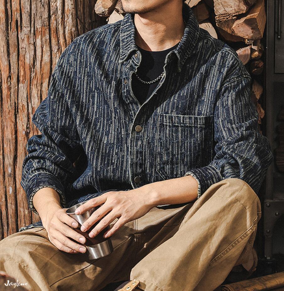 シャツ ジャケット ボダン コート メンズファッションシャツ ワイシャツ シャツ デ メンズ トップス カットソー 紳士服(4.0)