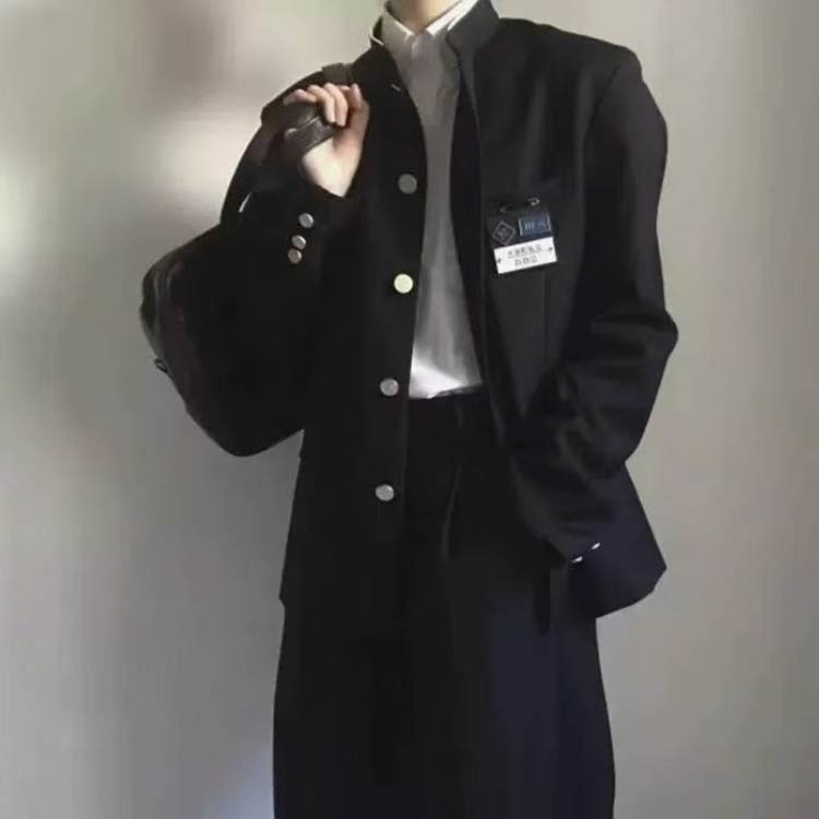 上下セット 男子 制服 学ラン 詰襟 ラウンド襟 ブレザー 上着 ズボン 2点セット メンズ ジュニア ボーイズ スクール ジャケット