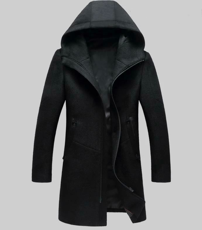 フード付き ロングコート 紳士服 Pコート ピーコート 春秋冬 チェスターコート ビジネスコート スプリングコート 紳士服 送料無