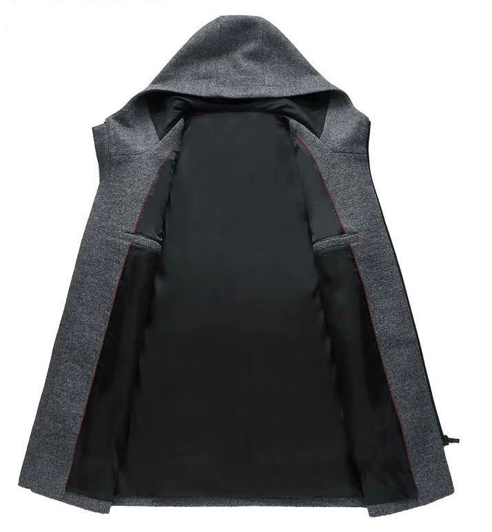 フード付き ロングコート 紳士服 Pコート ピーコート 春秋冬 チェスターコート ビジネスコート スプリングコート 紳士服 送料無