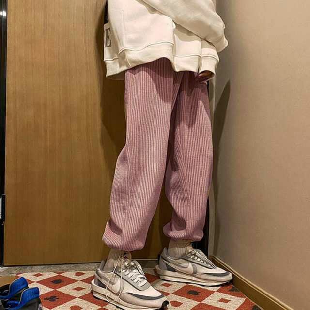 送料無 ジョガー ボトムス ゆったり コーデュロイパンツ 秋冬 ズボン ワイド ワイドパンツ イージーパンツ 送料無料 メンズ 秋服
