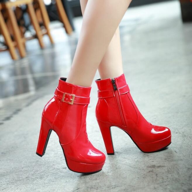 12センチヒール ブラック レッド ストーム