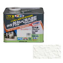 アサヒペン 水性外かべ凹凸塗料ツヤあり 7L ホワイト【取寄品】