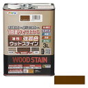 アサヒペン 油性強着色ウッドステイン 3L ゴールデンオーク【取寄品】