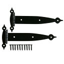 ハイロジック ウエスタン蝶番 EB柄横型 WH-32 黒色【取寄品】