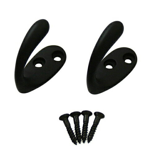 ハイロジック コートフック ブラック 17791 2個入り【取寄品】