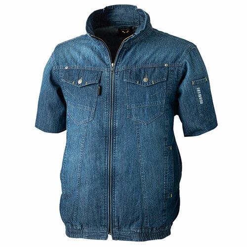 ［処分価格 在庫限り終売］DOGMAN ブラストデニムジャケット 半袖 8897SK-L-135