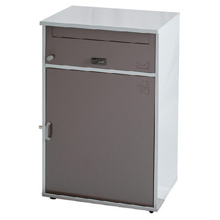 ケージーワイ メール便対応ポスト付宅配ボックス リシム ワイド ブラウン THB-276BR【取寄品】