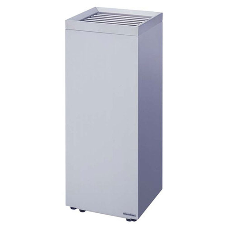 ミヅシマ工業 灰皿 ステンレス製 クリンスモーキングK33 間口250mm×奥行250mm×高さ615mm 220-0310 ヘアライン【取寄品】