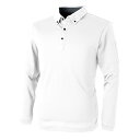 C’sCLUB パフォーマンス長袖ポロシャツ 白 1110-18-M【取寄品】