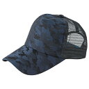 HOP-SCOT メッシュカモフラージュカジュアルキャップ 迷彩ネイビー 9441-114 F