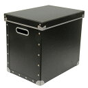 安達紙器 硬質パルプボックス フタ式大 PBF-821 ブラック【取寄品】