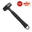 土牛 プレミアム金具付パイプ柄石頭鎚ブラック 0.7kg【取寄品】