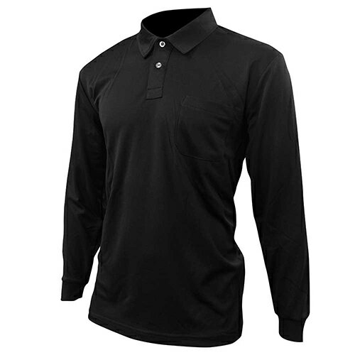 カヴァーワーク 吸汗速乾長袖ポロシャツ TMF2601 BK 3L【取寄品】