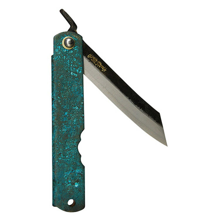 ［4個までゆうパケ対応］かじや村 氷輪 肥後守 斑紋青銅色仕上 100mm ZZ035