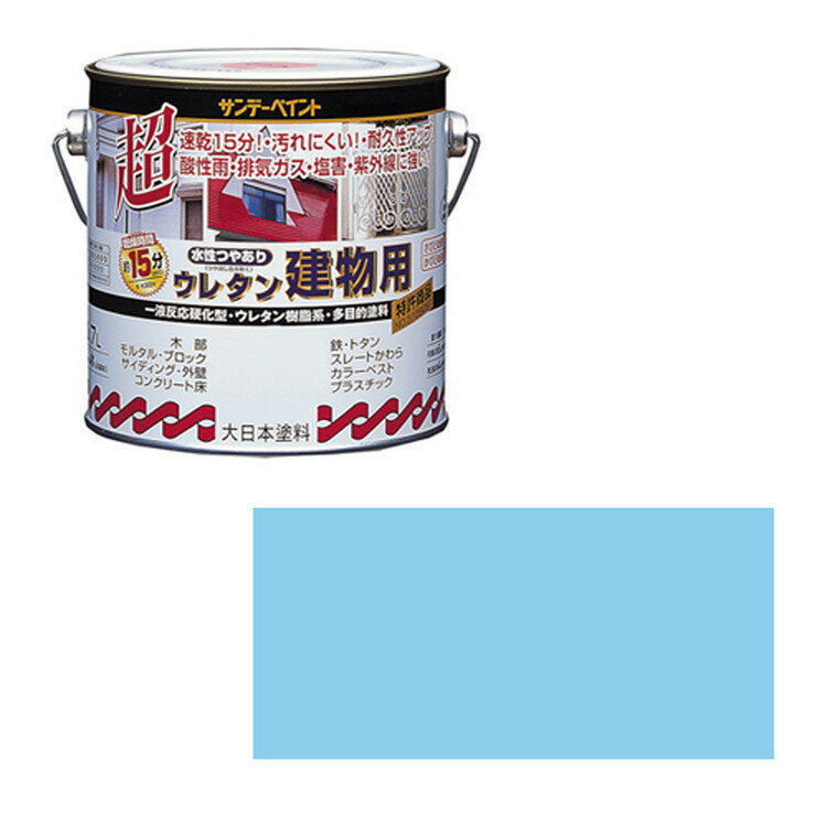サンデーペイント 水性つやありウレタン建物用 1.6L ミズイロ【取寄品】