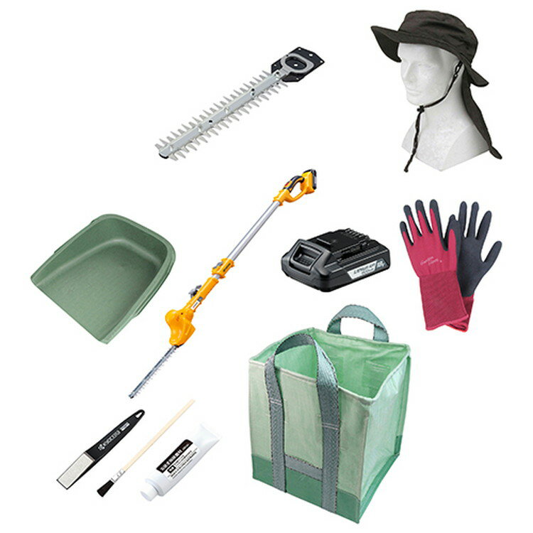 KYOCERA 充電式ポールヘッジトリマ BPHT-1800L1&BPHT-1800用ブレード組立&刃研ぎ用研磨セット (芝刈機・バリカン)&18Vリチウムイオ...