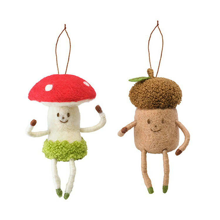 グリーンハウス ハロウィン 羊毛フェルトオーナメント 2種×各1個 HW665S【取寄品】