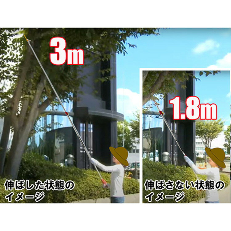藤原産業 千吉 軽量伸縮高枝切鋏 2段3M SGLP-11 3