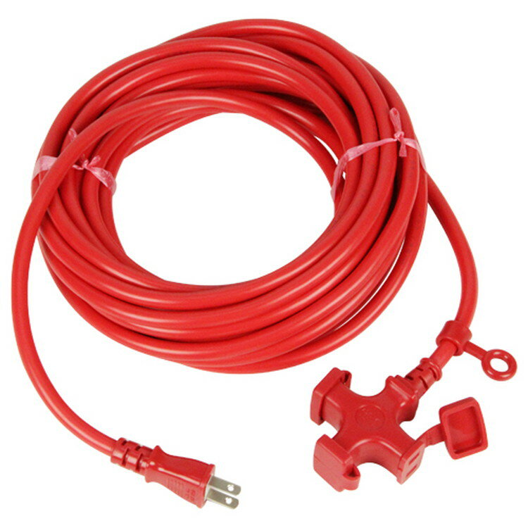 KOWA(宏和工業) ソフトタイプ延長コード10m KM01-10レッド(赤色)