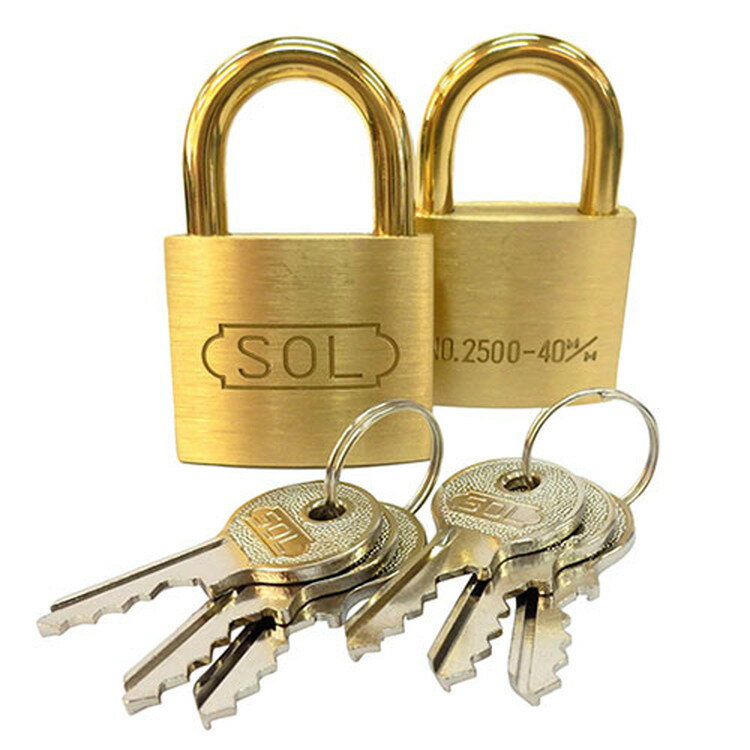 シリンダー錠 同一鍵 2個 No.2500 40mm【取寄品】