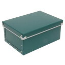 安達紙器 硬質パルプボックス フタ式 PBF-815 グリーン【取寄品】