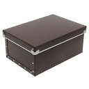 安達紙器 硬質パルプボックス フタ式 PBF-816 茶【取寄品】