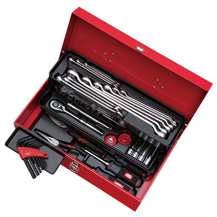 KTC 工具セット 片開きメタルケースタイプ SK3435S【取寄品】