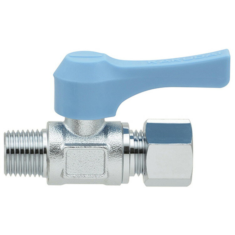 カクダイ GAONA(ガオナ) これエエやん ミニチュアボールバルブ(青・3/8X10.0) GA-JM102【取寄品】