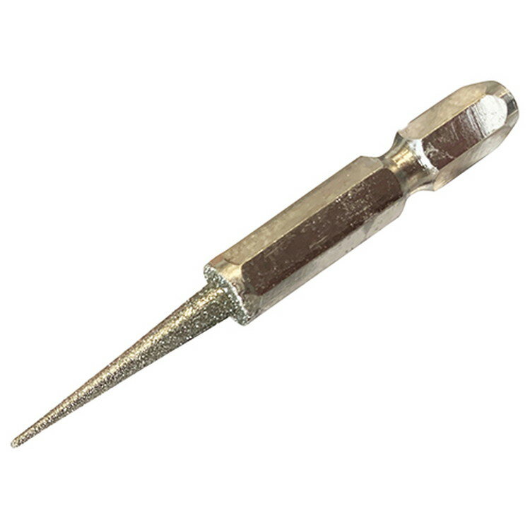 ［10個までゆうパケ対応］ヤナセ 六角軸ダイヤヤスリ テーパー型 φ4×25 粒度100 D4TAN【取寄品】