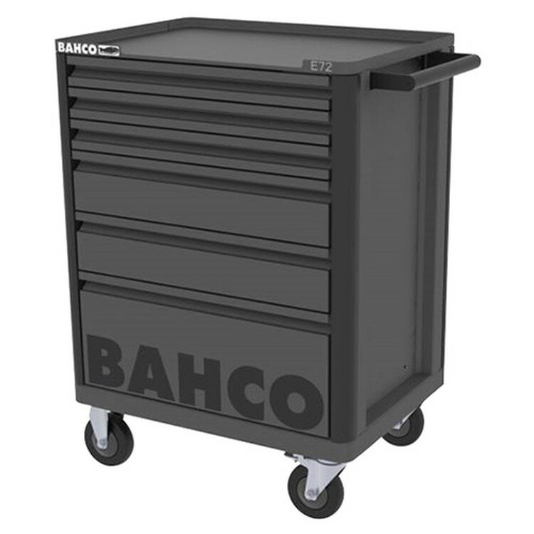 【法人OK 個人宅OK】バーコ エントリーロールキャブ 6段 1472K6GMTLBK［ローラーキャビネット ブラック 黒 バイク 車 整備士 工具箱 キャスター付き 工具ボックス］