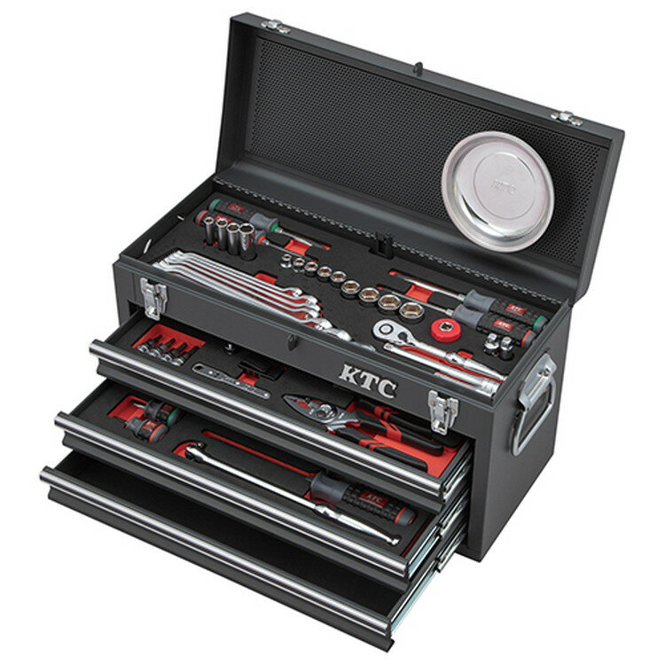 KTC 9.5sq.スタンダードセット［66点］(3段3引出し) SK36626XMGYA