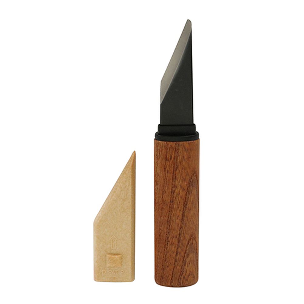 【メール便対応】桜 切出ナイフ 全鋼 左用 No.26001【木柄 サヤ付き 竹細工 工作】