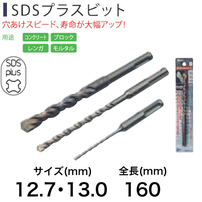 Light(ライト精機) Super SDSプラスビット 12.7~13.0×160mm【取寄品 コンクリートドリル diy】