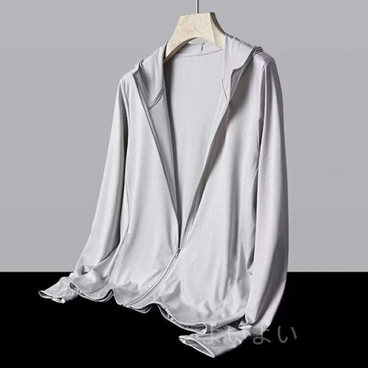 【送料無料】ッシュガード ひんやり 紫外線対策 日焼け防止 服 冷房対策 夏 薄手 シンプル 無地 アウトドア 大きいサイズ カーディガン 長袖