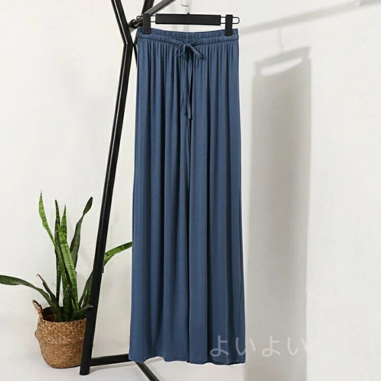 【送料無料】シルク パンツ 夏 薄手 ボトムス ゆったり ズボン イージーパンツ ウエストゴム 涼しい おしゃれ ナイトウェア シンプル 部屋着