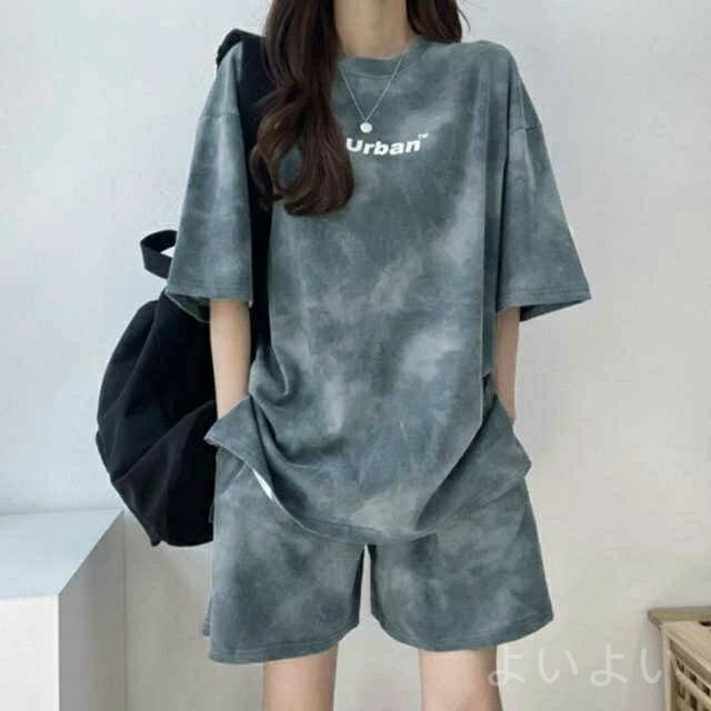 【送料無料】トパンツ スウェット 短パン トレーナー ナイトウェア 寝巻き ジャージ 大人 カジュアル パジャマ ダンス衣装 タイダイ染め 韓国