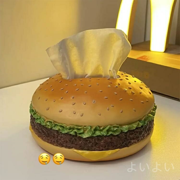 【送料無料】おしゃれ インテリア 置物 車 韓国風 ペーパーボックス ティッシュカバー 食パン 可愛い ティッシュケース ハンバーガー