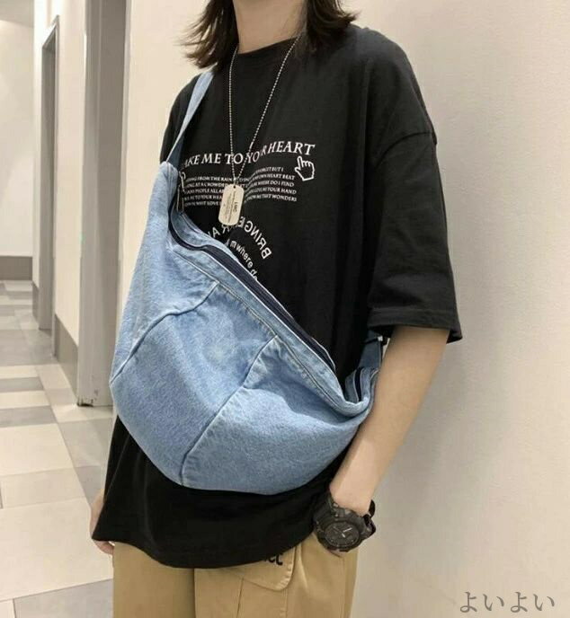 【送料無料】ユニセックス 斜めがけ カバン かばん 鞄 ショルダーバッグ デニム バック クロスボディ メンズ レディース バッグ