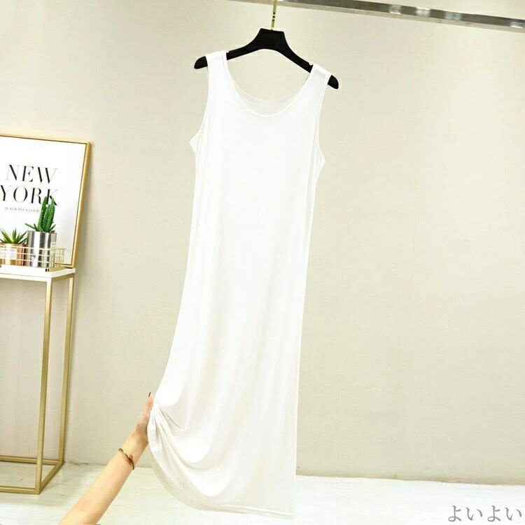 【送料無料】スリップ ペチコート ノースリーブ 3丈さ選べる タンクトップ 透け防...