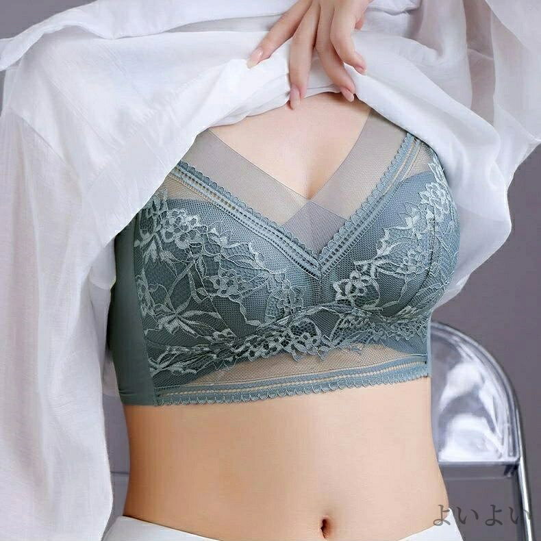 【送料無料】大きいサイズ 小さく見せる レース 3/4カップ 補正下着 インナー レディース bustlightbra バストライトブラ yoiyoi4141-10008035 よいよい サンプル画像3