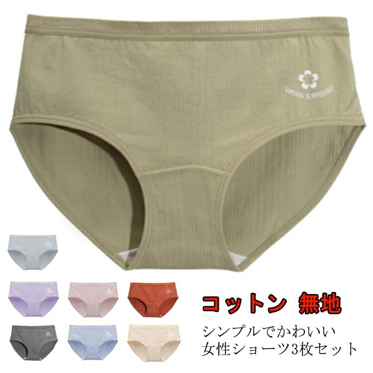 【送料無料】XL L M コットンショーツ ストレスフリー くいこまない 無地 シンプル デイリー 食い込まない 包み込む(4.0)