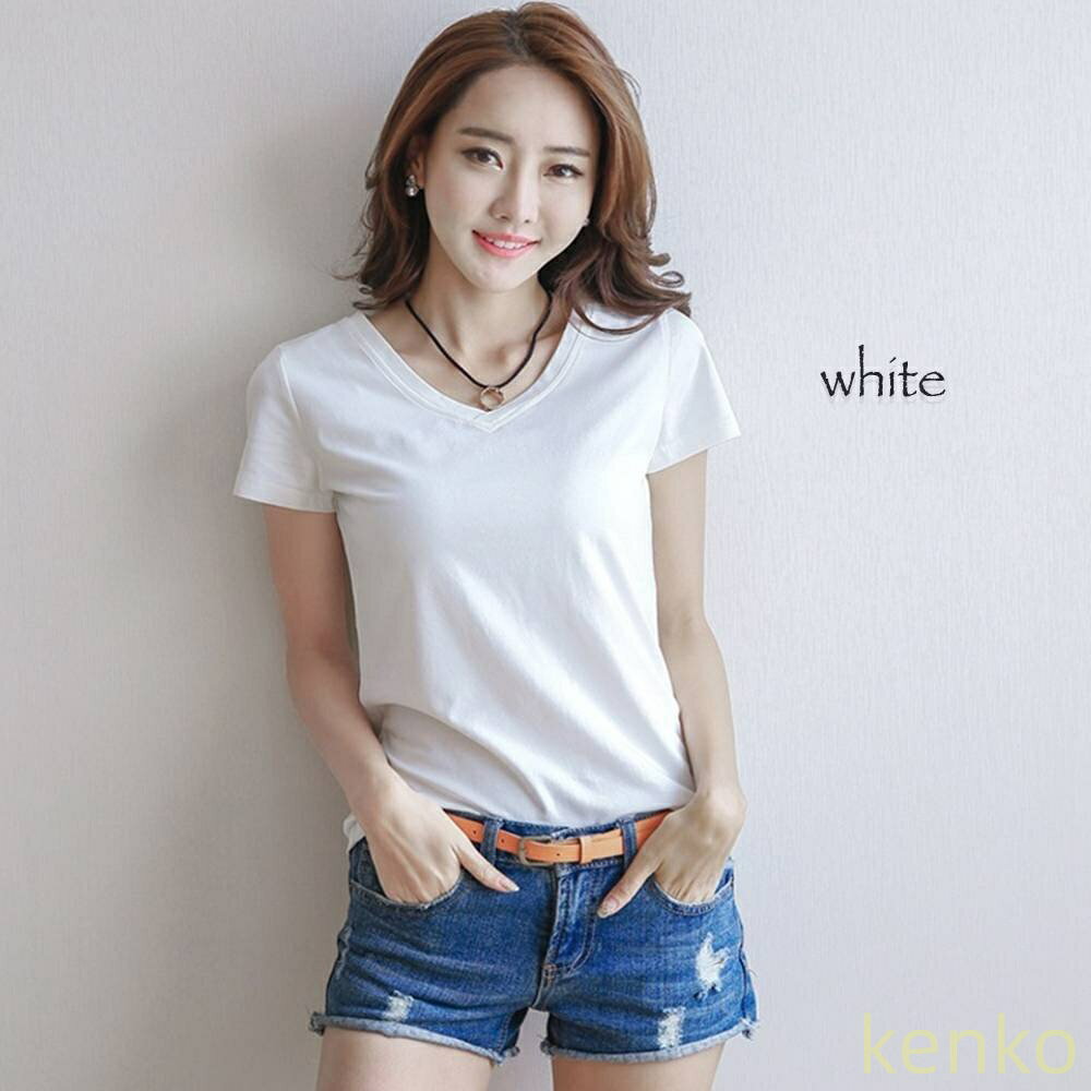 【送料無料】Tシャツ レディース Vネック無地Tシャツ 大人 40代 ブランド かわいい 夏 ゆったり ロング スポーツ トレーナー Vネック ブラウス 人気 ジム 涼しい おしゃれ 7分袖 ティーシャツ 5