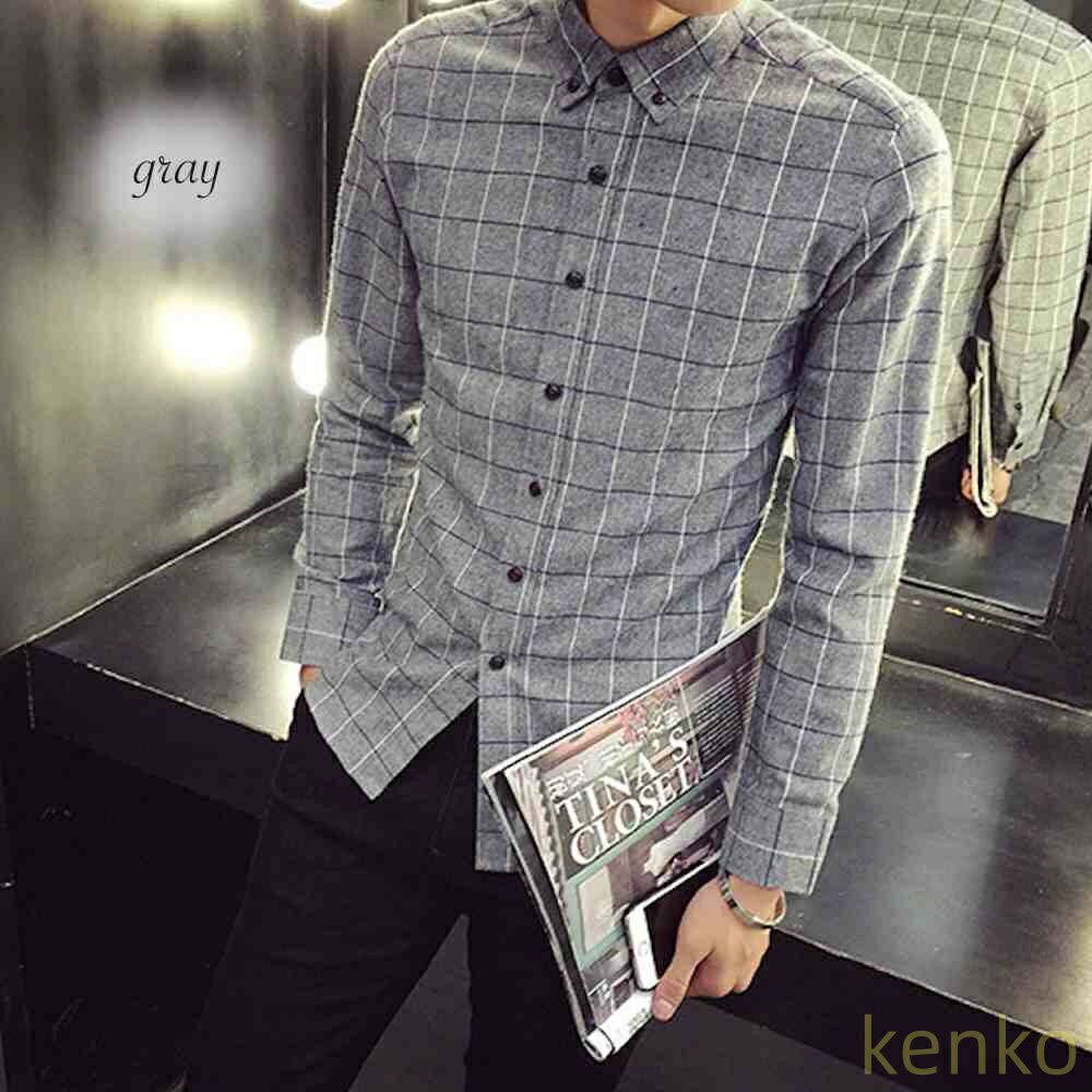 【送料無料】シャツ メンズ カラーチェックシャツ 秋 フォーマル おしゃれ しわになりにくい オシャレ 大きいサイズ ブランド 白 カジュアル 派手 インナー 暖かい 厚手 ビジネス オフィス ?