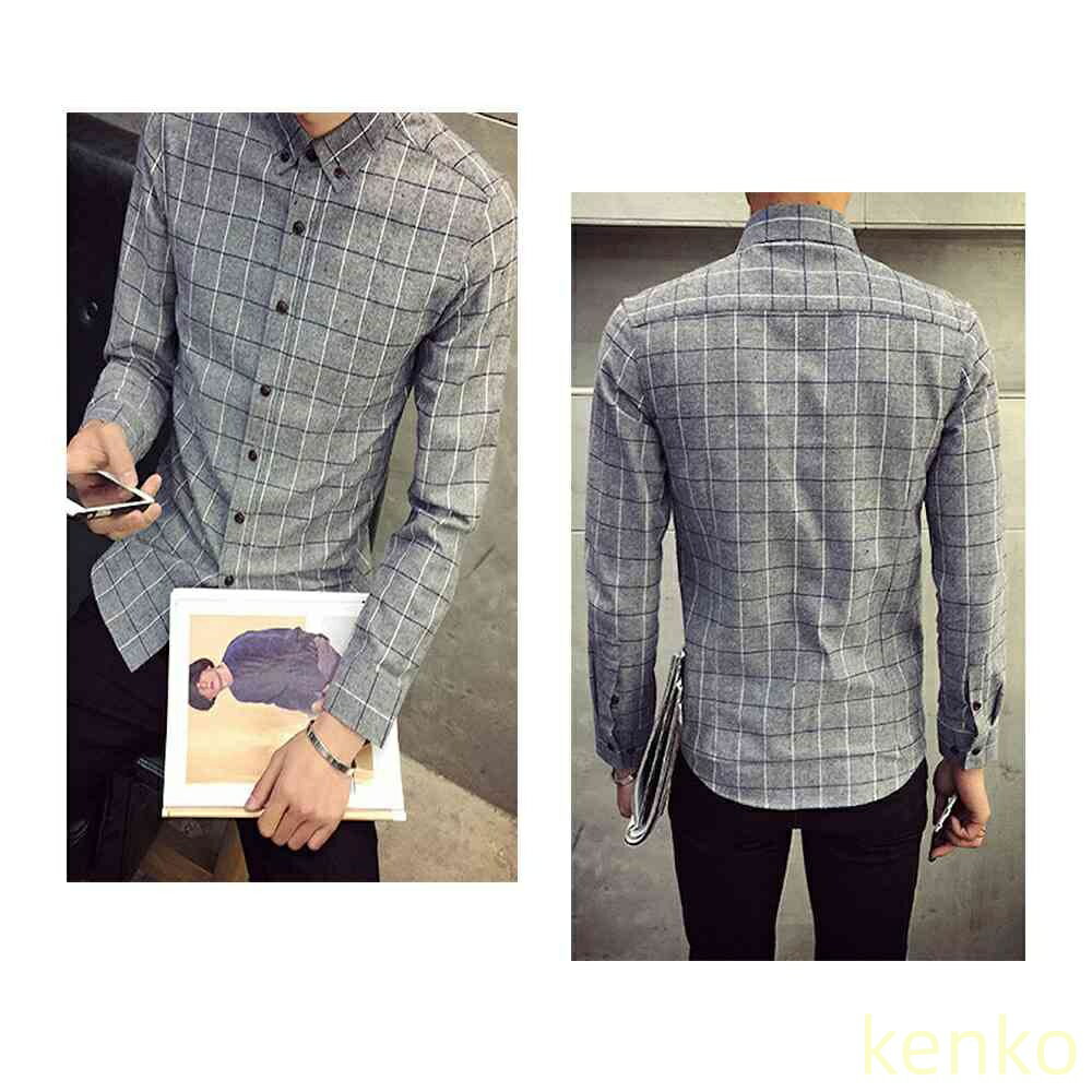 【送料無料】シャツ メンズ カラーチェックシャツ 秋 フォーマル おしゃれ しわになりにくい オシャレ 大きいサイズ ブランド 白 カジュアル 派手 インナー 暖かい 厚手 ビジネス オフィス ?